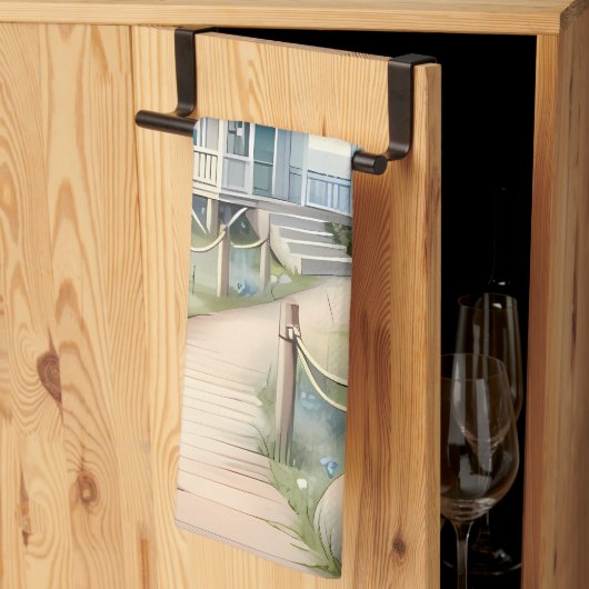 Dromerige Pastel vuurtoren bij het Zee Theedoek (Derde Gevouwen)