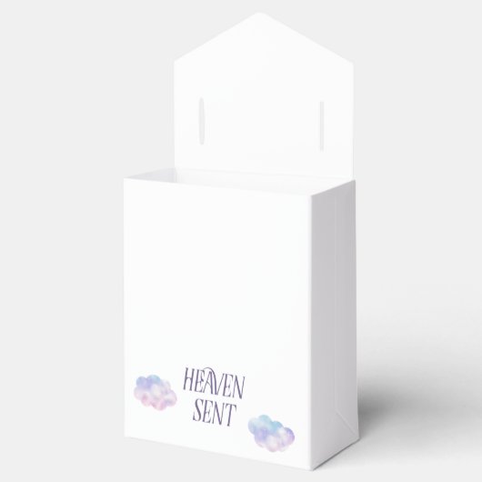 Dromerige pastelhemel stuurde meisje Baby shower Bedankdoosjes (Geopend)