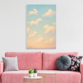 Dromerige pastelwolken canvas afdruk (Insitu (Woonkamer))