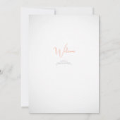 Dromerige perzik roze bloemen kroon vrijgezellenfe kaart (Achterkant)