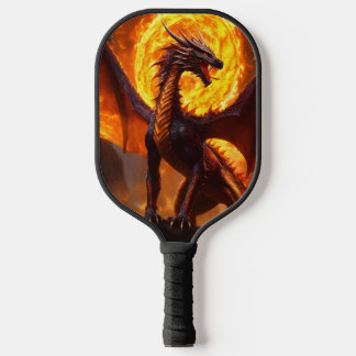 Dromerige Pickleball met Dragon Watercolor Art Paddle