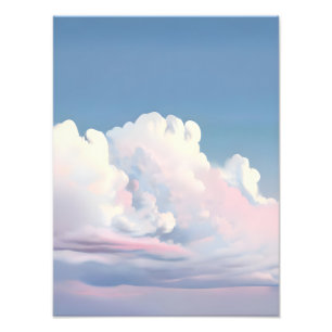 Dromerige Pink Cloudscape Foto Afdruk