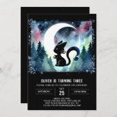 Dromerige Printable Cat Birthday Kaart (Voorkant / Achterkant)