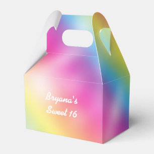 Dromerige Regenboog Verjaardagsfeest Favoriet Doze Bedankdoosjes