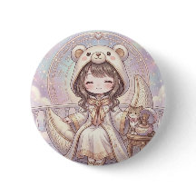 Dromerige Reverie: Kawaii Meisje in Beer Hoodie & 