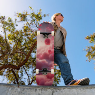 Dromerige Romantische Fantasie Rozen Liefde Skateboard