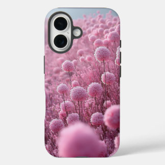 Dromerige Roze Bloesemwei Patroon iPhone 16 Hoesje