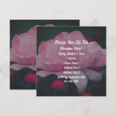 Dromerige roze roos bloem  kaart (Voorkant / Achterkant)