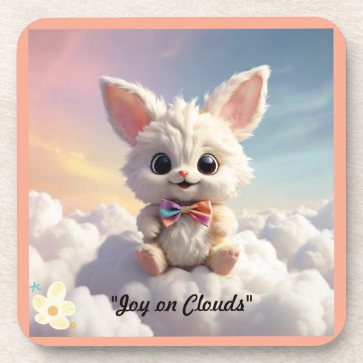 "Dromerige Skywhiskers" Bier Onderzetter (Voorkant)