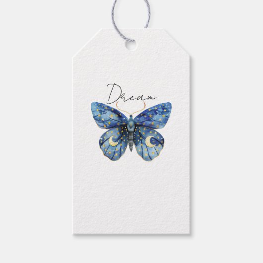 Dromerige sterren Moon Butterfly Cadeaulabel (Voorkant)