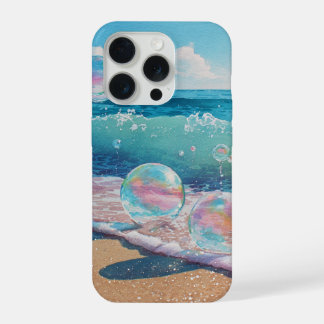 Dromerige strandgolven bedekken iPhone 15  Pro Hoesje