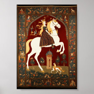 Dromerige Sunset Tapestry – zachte pastel esthetis Poster