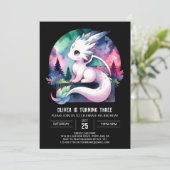 Dromerige Sweet Dragon Verjaardag Kaart (Staand voorkant)