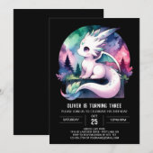 Dromerige Sweet Dragon Verjaardag Kaart (Voorkant / Achterkant)