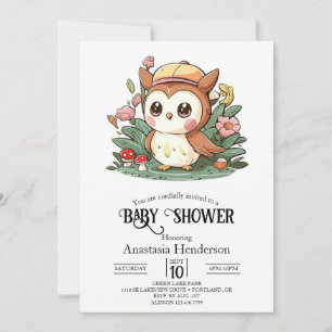Dromerige Uil Baby shower Kaart