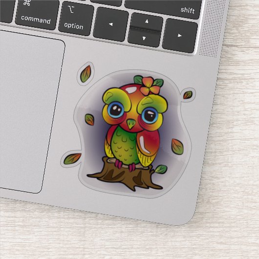 dromerige uil sticker (Detail)