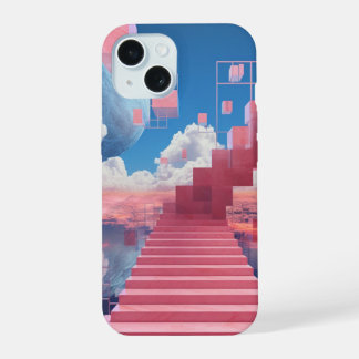 Dromerige Vaporwave Trap iPhone 15 Hoesje