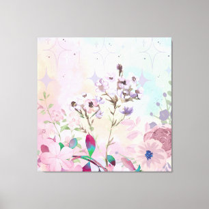 Dromerige Vlinder & Bij Weide Ingelijste Kunstprin Canvas Afdruk