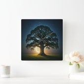 Dromerige wandklok vierkante klok (Huis)