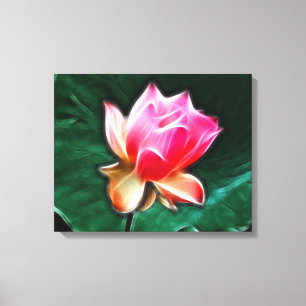 Dromerige Waterlily Floral Wrapped Canvas Afdruk