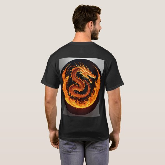 "Dromerige Waterverf Dragon T-Shirt Design" (Achterkant volledig)
