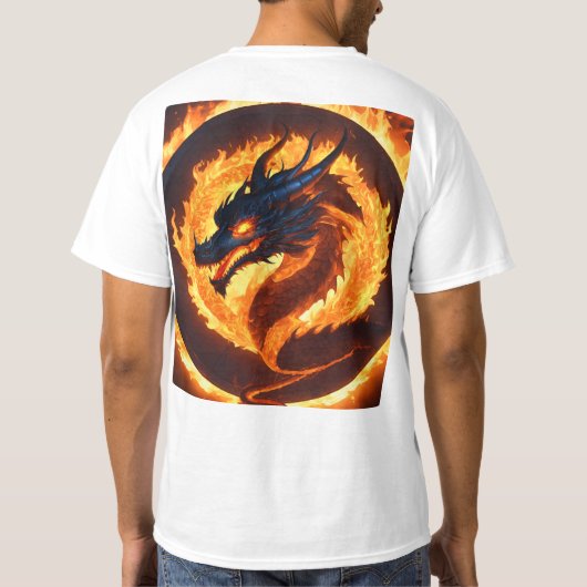 Dromerige Waterverf Dragon T-shirt ontwerp (Achterkant)