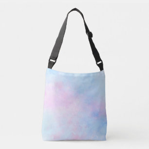 Dromerige waterverf roze blauw turquoise crossbody tas