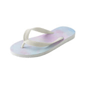 Dromerige waterverf roze blauw turquoise kinder teenslippers (Schuin)