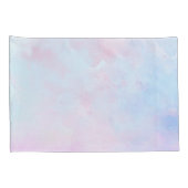 Dromerige waterverf roze blauw turquoise kussensloop (Achterkant-Rechts)