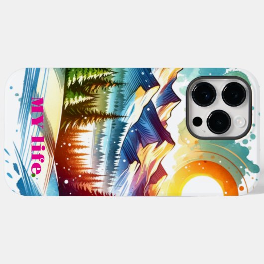 Dromerige Waterverf Sunset, iPhone / iPad case (Achterkant (horizontaal))