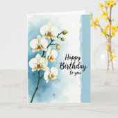 Dromerige waterverf verjaardagskaart kaart (Gele Bloem)