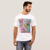 Dromerige Waterverf Vlinder T-Shirt (Voorkant volledig)