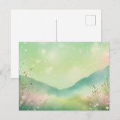 Dromerige weide Waterverf in Pastel Briefkaart (Voorkant / Achterkant)