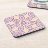 Dromerige wervelingen - pastel psychedelisch patro bier onderzetter (Linkerzijde)