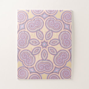 Dromerige wervelingen - pastel psychedelisch patro legpuzzel