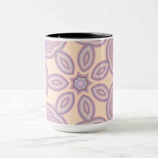 Dromerige wervelingen - pastel psychedelisch patro mok (Midden)