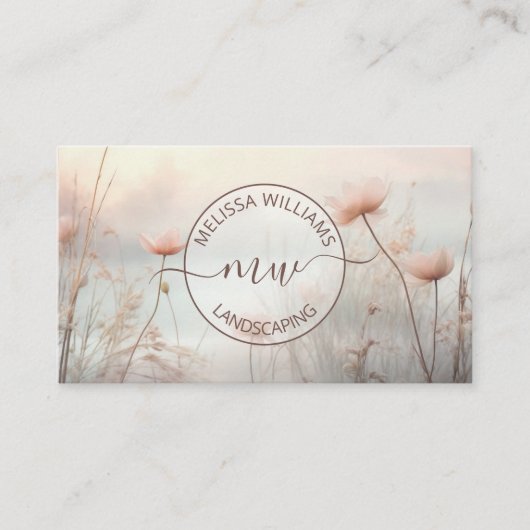 Dromerige wilde bloemen Logo Visitekaartje (Voorkant)