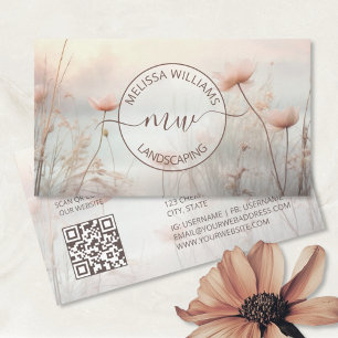 Dromerige Wilde Bloemen Logo Visitekaartje