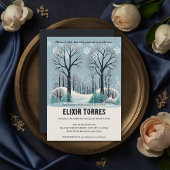 Dromerige Winter Forest Snowflakes Baby shower Kaart