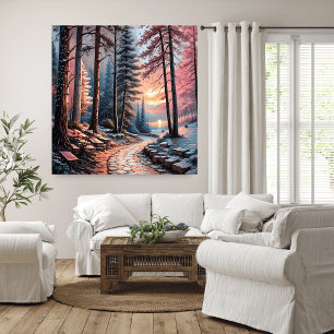 Dromerige Winter Landschap Wall Art Poster