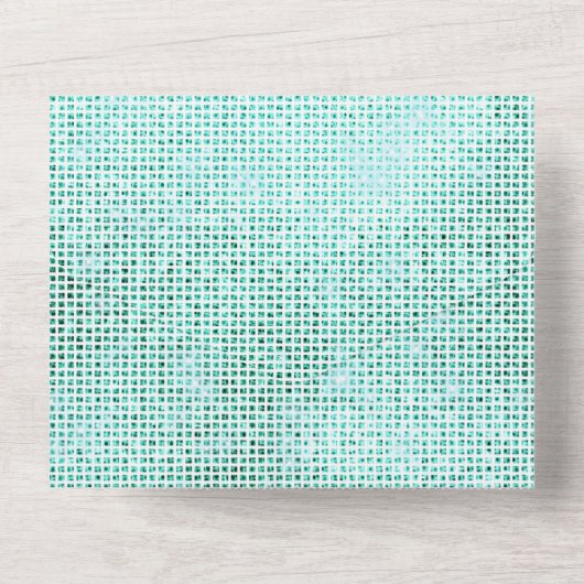 Dromerige Witte Munt Sparkle Bruiloft All In One Uitnodiging (Achterkant)