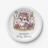 Dromerige Wolf Baby shower Papieren Bordje (Voorkant)