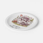 Dromerige Wolf Baby shower Papieren Bordje (Gekanteld)