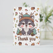 Dromerige wolf bedankkaart (Staand voorkant)