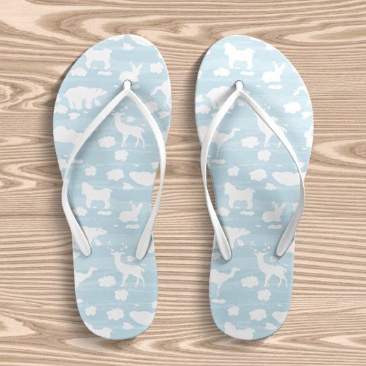 Dromerige wolken hemelsblauw kinder teenslippers