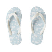 Dromerige wolken hemelsblauw kinder teenslippers (Voetbed)
