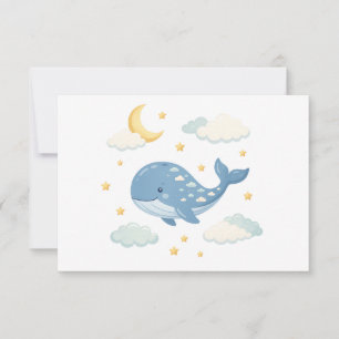 Dromerige Wolken Walvis Bedankkaart