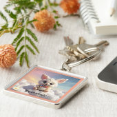 "Dromerige wolkenbewoners" Sleutelhanger (Zijkant)