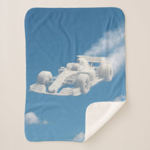 Dromerige wolkenracer surreële F1 lucht kunst Sher Sherpa Deken