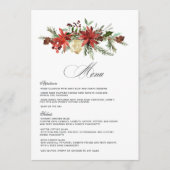 Dromerige Woodland Evergreen Winter Wedding Menu (Voorkant)